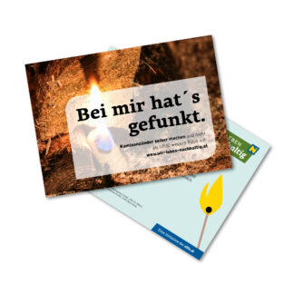 Vorschaubild der Postkarte "Bei mir hat's gefunkt."