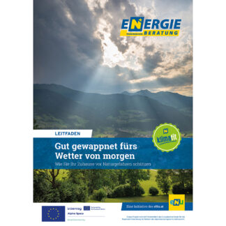 Titelbild der Broschüre "Gut gewappnet fürs Wetter von morgen"