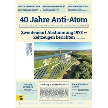 Cover Jubiläumszeitschrift "40 Jahre Anti-Atom"